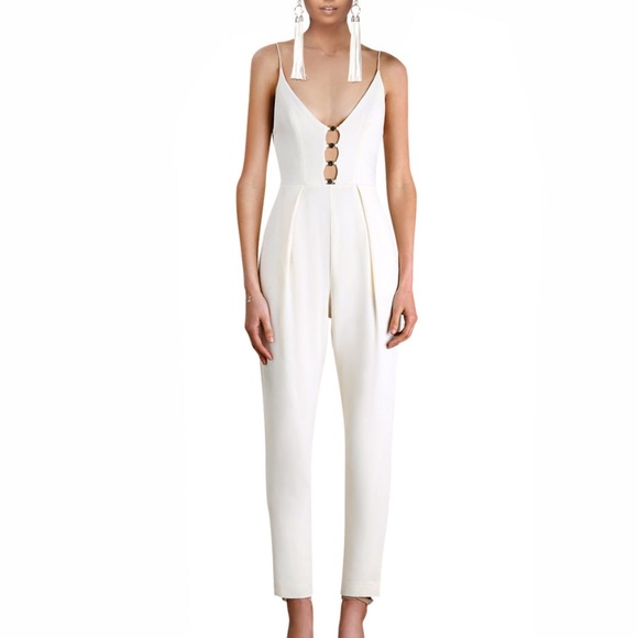Zimmermann Pants & Jumpsuits Zimmermann Ivory Crepe Link Jumpsuit Poshmark